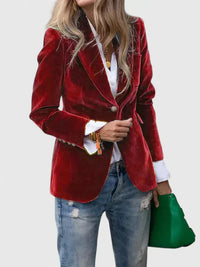 Daria - Strukturierter Blazer – Rot