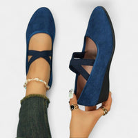 Eniola – Bequeme Sneakers Mit Riemen – Blau