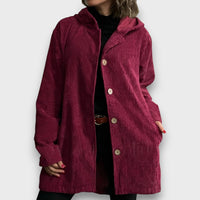 Corvianne – Lässige Kapuzenjacke – Rot