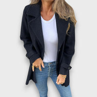 Bella – Eleganter Mantel – Schwarz
