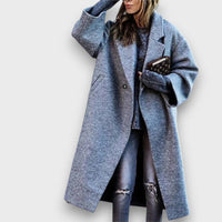 Fioren – Langer Mantel im Oversize-Stil – Grau