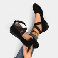 Eniola – Bequeme Sneakers Mit Riemen – Schwarz