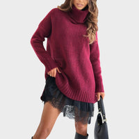 Yuri™ - Pullover und Rock Set – Bordeaux