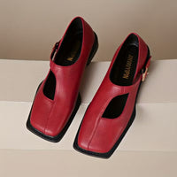 Sonya – Orthopädische Leder Schuhe – Rot
