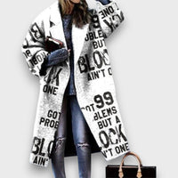 Fioren – Langer Mantel im Oversize-Stil – Weiß