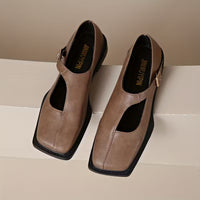 Sonya – Orthopädische Leder Schuhe – Khaki