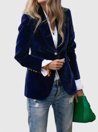 Daria - Strukturierter Blazer – Blau