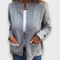 Lianelle – Strickjacke mit Taschen – Grau