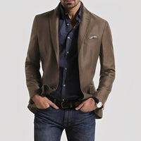 George - Stilvoller Herrenblazer mit Zweiknopfverschluss – Braun