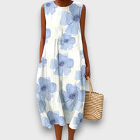 Levania – Kleid mit Blumenprint – Blau