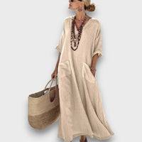 Marivelle – Sommerkleid mit Taschen – Khaki
