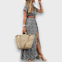 Mirelda – Maxikleid mit Paisley-Charme – Schwarz