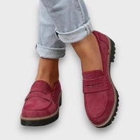Elandra – Ortopädische Loafer – Rot