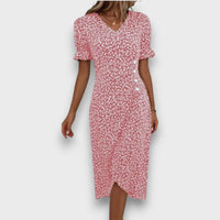 Heliane – Blumiges Midikleid – Rosa