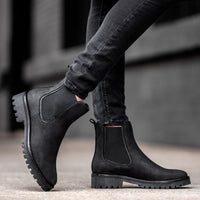 Nicole | Profilsohle Blockabsatz Stiefeletten – Schwarz