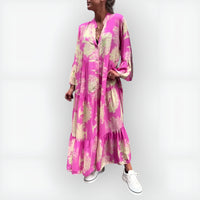 Demi™ | Blumen-Maxikleid – Rosa