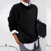 Zinnia - Ein bequemer und lässiger Damenpullover – Schwarz