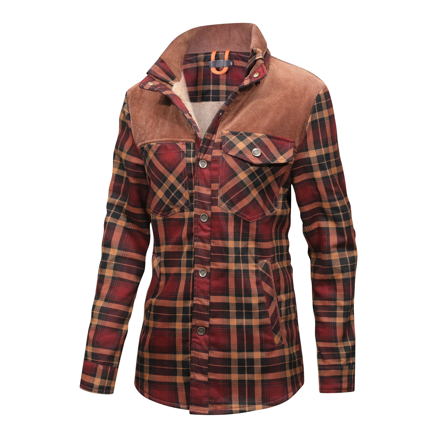 Mirandi | Karierte Knopfjacke mit Fleece-Innenseite für Damen