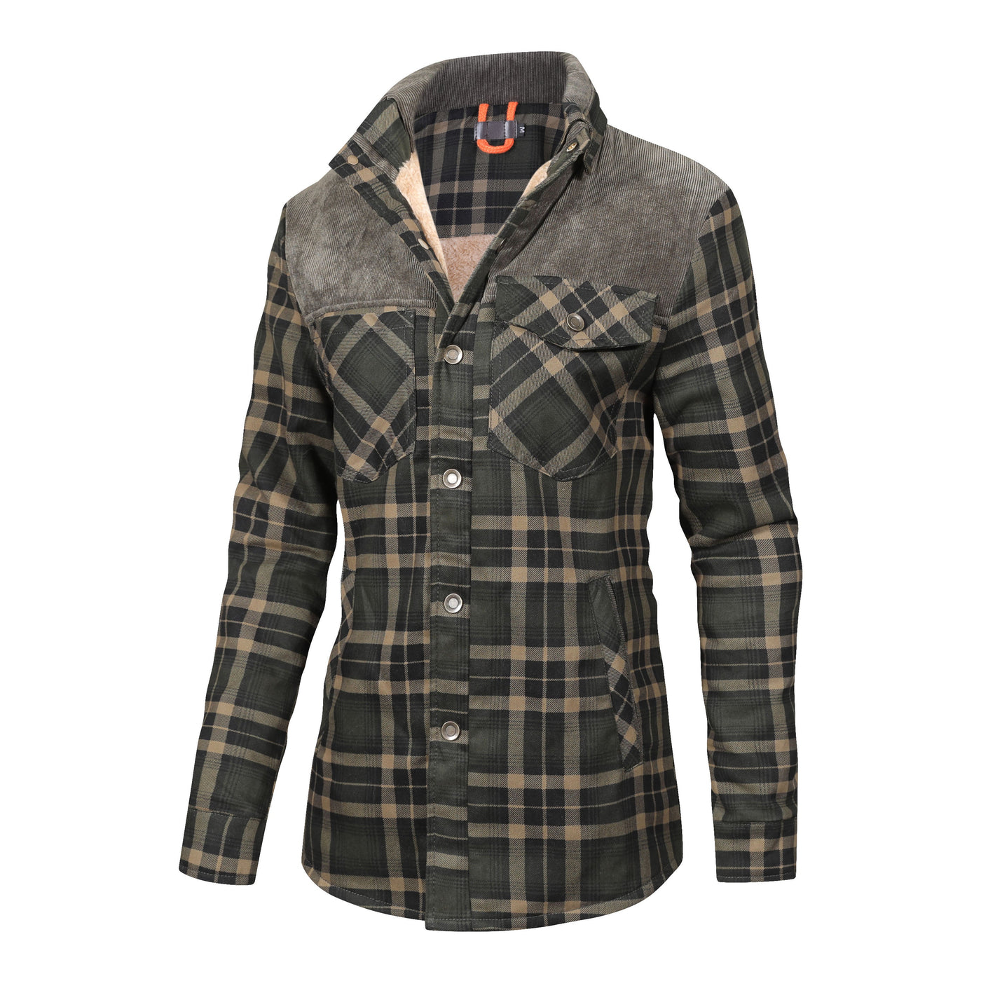 Mirandi | Karierte Knopfjacke mit Fleece-Innenseite für Damen