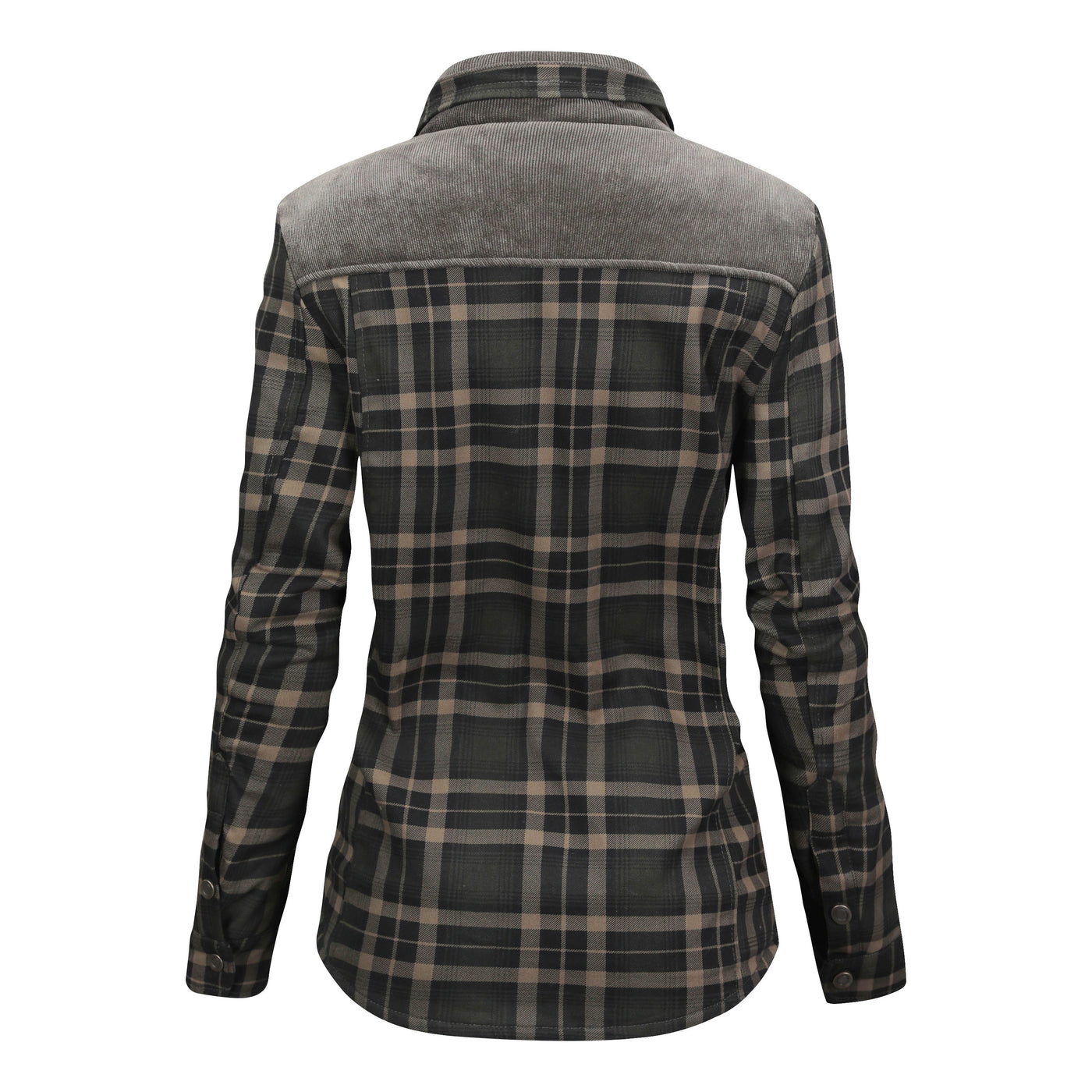 Mirandi | Karierte Knopfjacke mit Fleece-Innenseite für Damen
