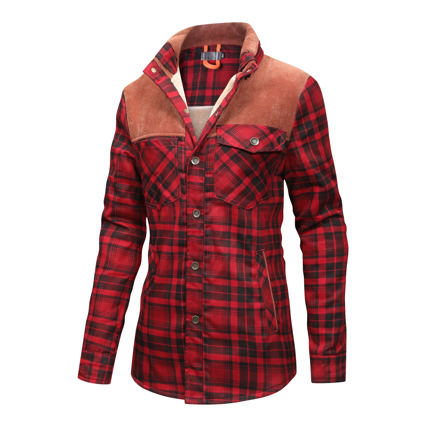 Mirandi | Karierte Knopfjacke mit Fleece-Innenseite für Damen