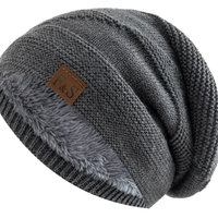 Ingeborg | Warme Kuschelige Fleece-Mütze – Grau