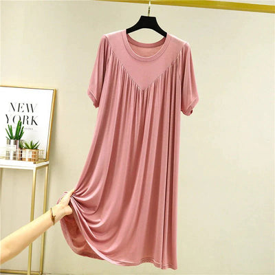 Irene Superweiches, lockeres Pyjama-Kleid