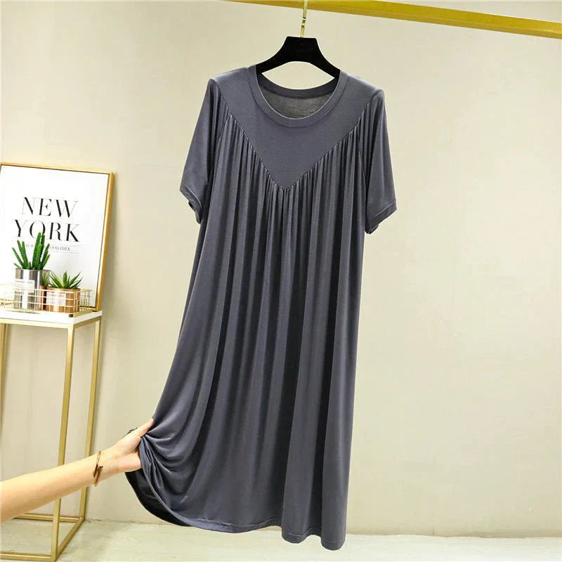 Irene Superweiches, lockeres Pyjama-Kleid
