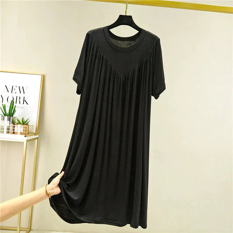 Irene Superweiches, lockeres Pyjama-Kleid