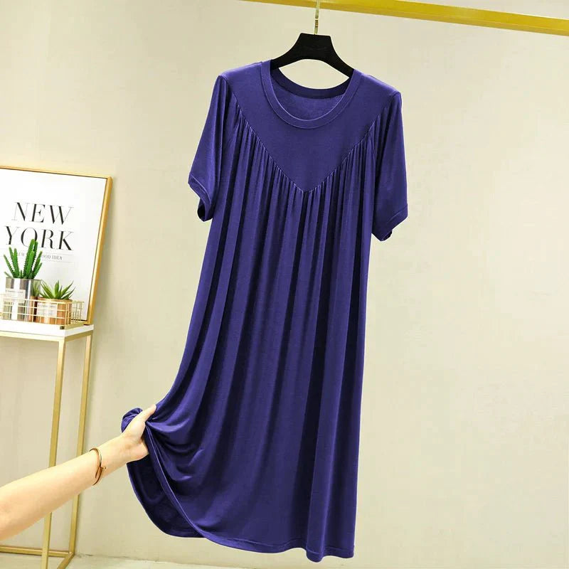 Irene Superweiches, lockeres Pyjama-Kleid