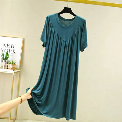 Irene Superweiches, lockeres Pyjama-Kleid