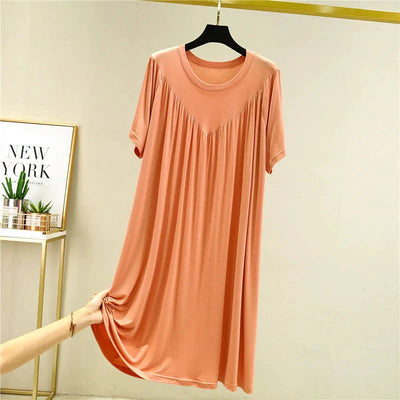 Irene Superweiches, lockeres Pyjama-Kleid