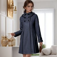 Alice | Kapuzen-Schal-Jacke – Dunkelgrau