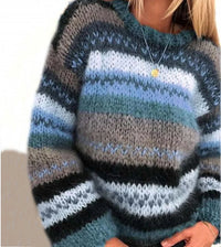 Delia™ - Warmer und Bequemer Strickpullover – Blau