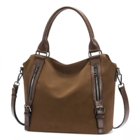 Isolde | Damen Hobo Bag Schultertasche – Dunkelbraun
