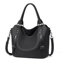 Isolde | Damen Hobo Bag Schultertasche – Schwarz