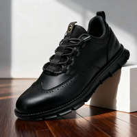 Bruno Brogue Sneakers – Nacht-Schwarz