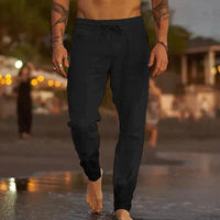 Sterling | Herren Leinenhosen – Schwarz