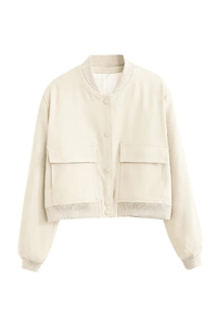Stylische Damen Übergangsjacke | Kurze – Beige