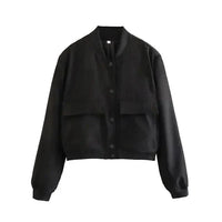 Stylische Damen Übergangsjacke | Kurze – Schwarz