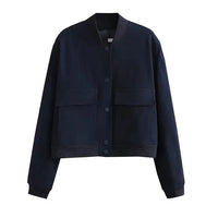 Stylische Damen Übergangsjacke | Kurze – Blau