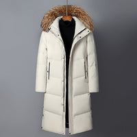 Vanezsa | Lange Damen-Winterjacke – Weiß