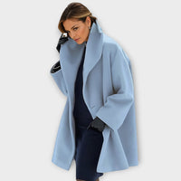 SABRINA - ELEGANTER UND WARMER MANTEL – Blau