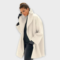 SABRINA - ELEGANTER UND WARMER MANTEL – Weiß