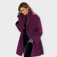 SABRINA - ELEGANTER UND WARMER MANTEL – Lila