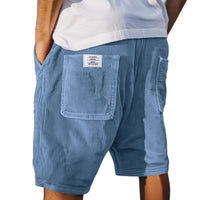 Jasper | Herren Cord Shorts mit elastischem Bund – Blau