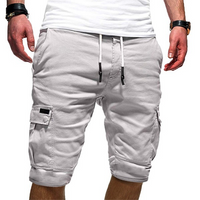 Jasper | Herren praktische Cargo-Shorts mit Tunnelzug – Weiß