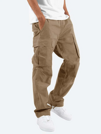 Jay | Herren Cargo-Hose mit Taschen Kordelzug – Braun