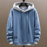 Jens | Herren Lässiger Zwei-Ton Hoodie – Blau