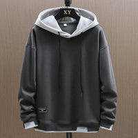 Jens | Herren Lässiger Zwei-Ton Hoodie – Grau
